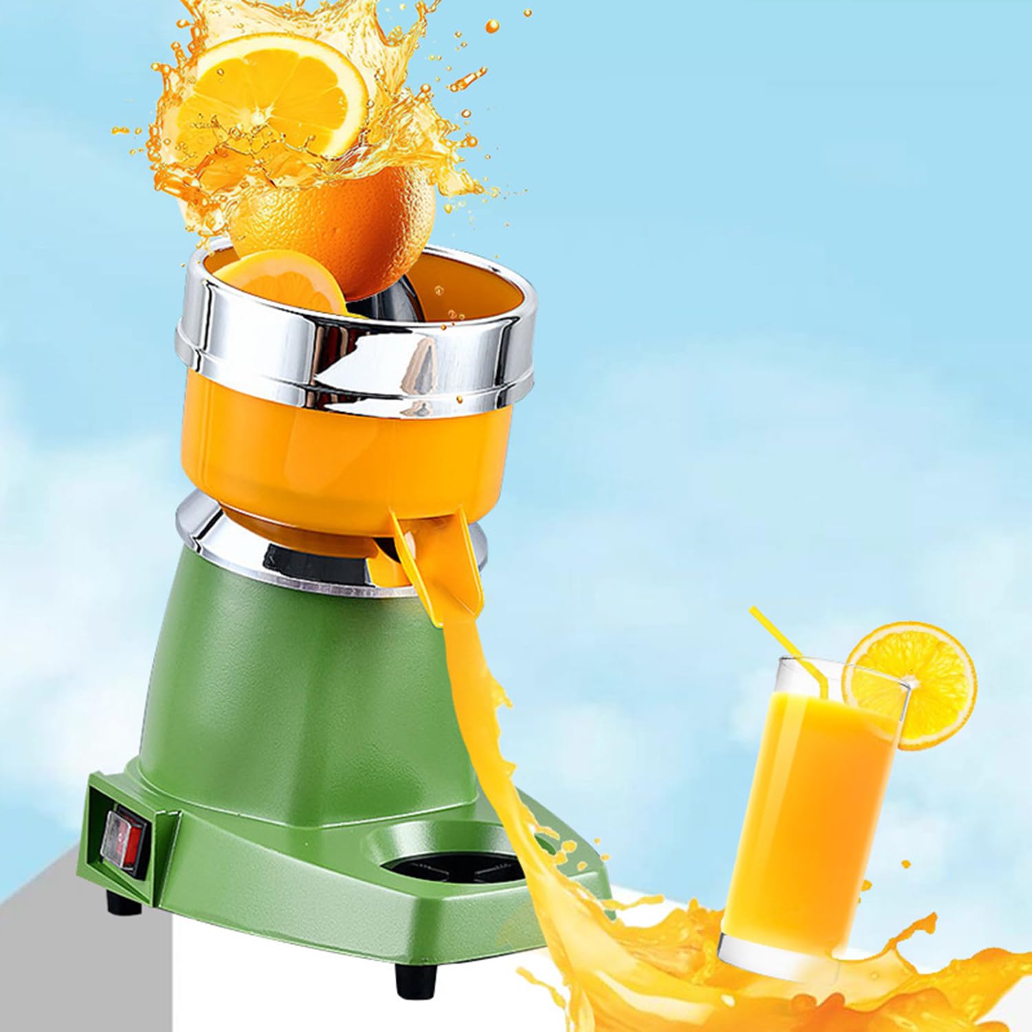 Presse-Agrumes Électrique, Presse-Citron, avec 3 Types D'hélices De Pressage, Vitesse De 1400 TR/Min, Pressage Efficace, Démontage Facile, pour Les Boutiques De Thé Au Lait, Les Cafés