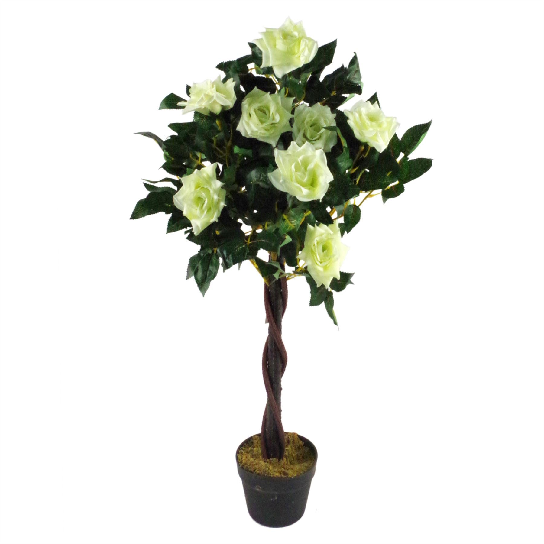 B&Q -  Artificial Cream Rose Tree Wedding Twisted Vine Detail 90Cm (3Ft)