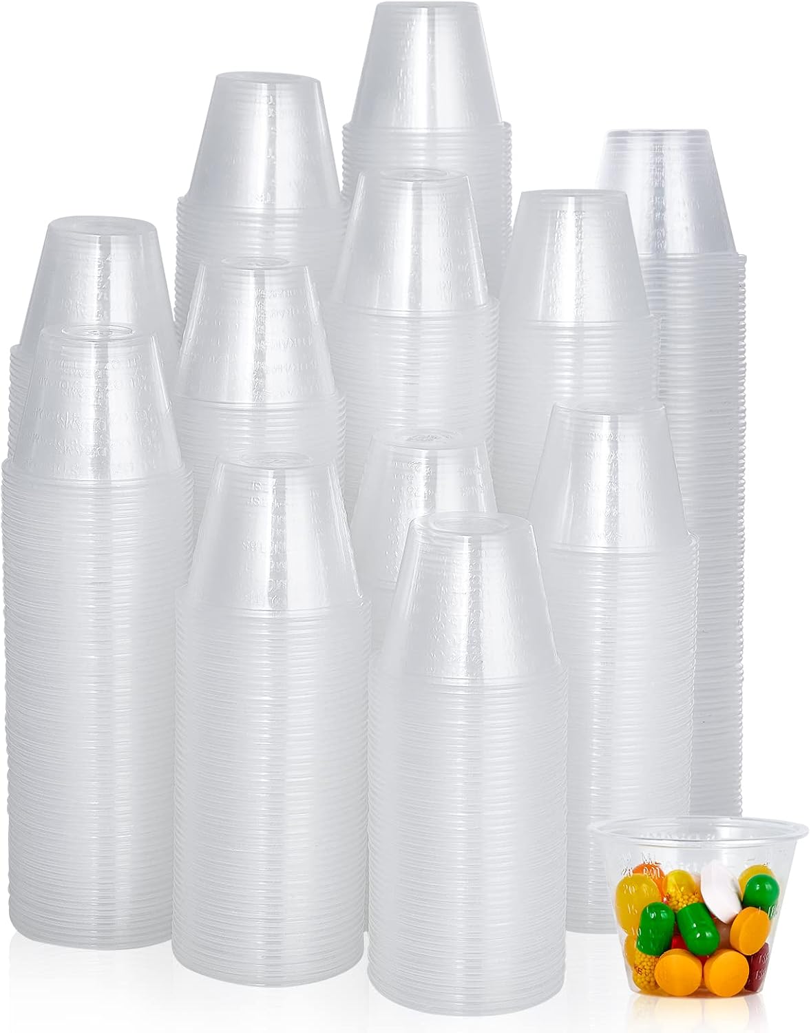 1000 Pack Disposable Medicine Cups (1 oz), Medical Plastic Measuring Cups For Medical Purposes, or Mixing and Measuring Resin, Epoxy, DIY Arts & Crafts, Paint, Cooking