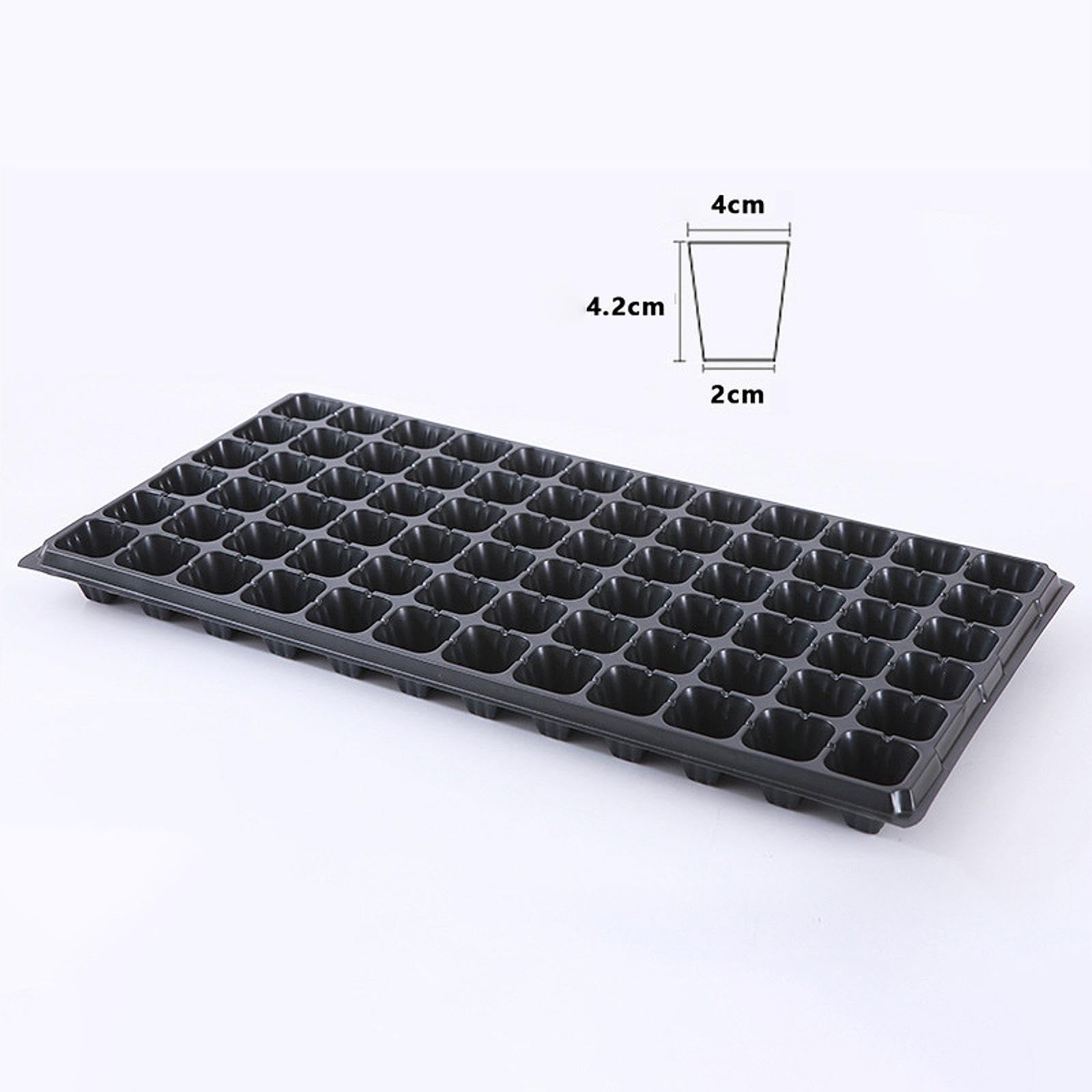 Sharplace 10 PCS Plateaux de Semis, Culture des Plantes Plateau, Plateau de Semis Croissance Plateaux avec des Trous de Drain, Pépinière de Semis en Plastique pour La Maison de Jardin, 72 Trous