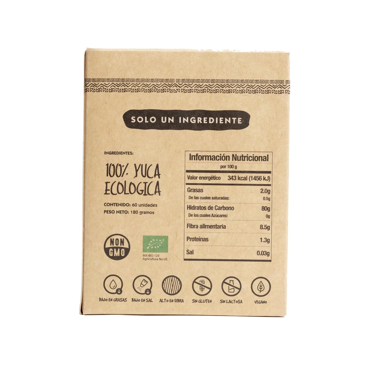 CASANA Ökologische Maniok-Toastscheiben (natürliches Casabe) CASANA 180 g. 4er-Pack.