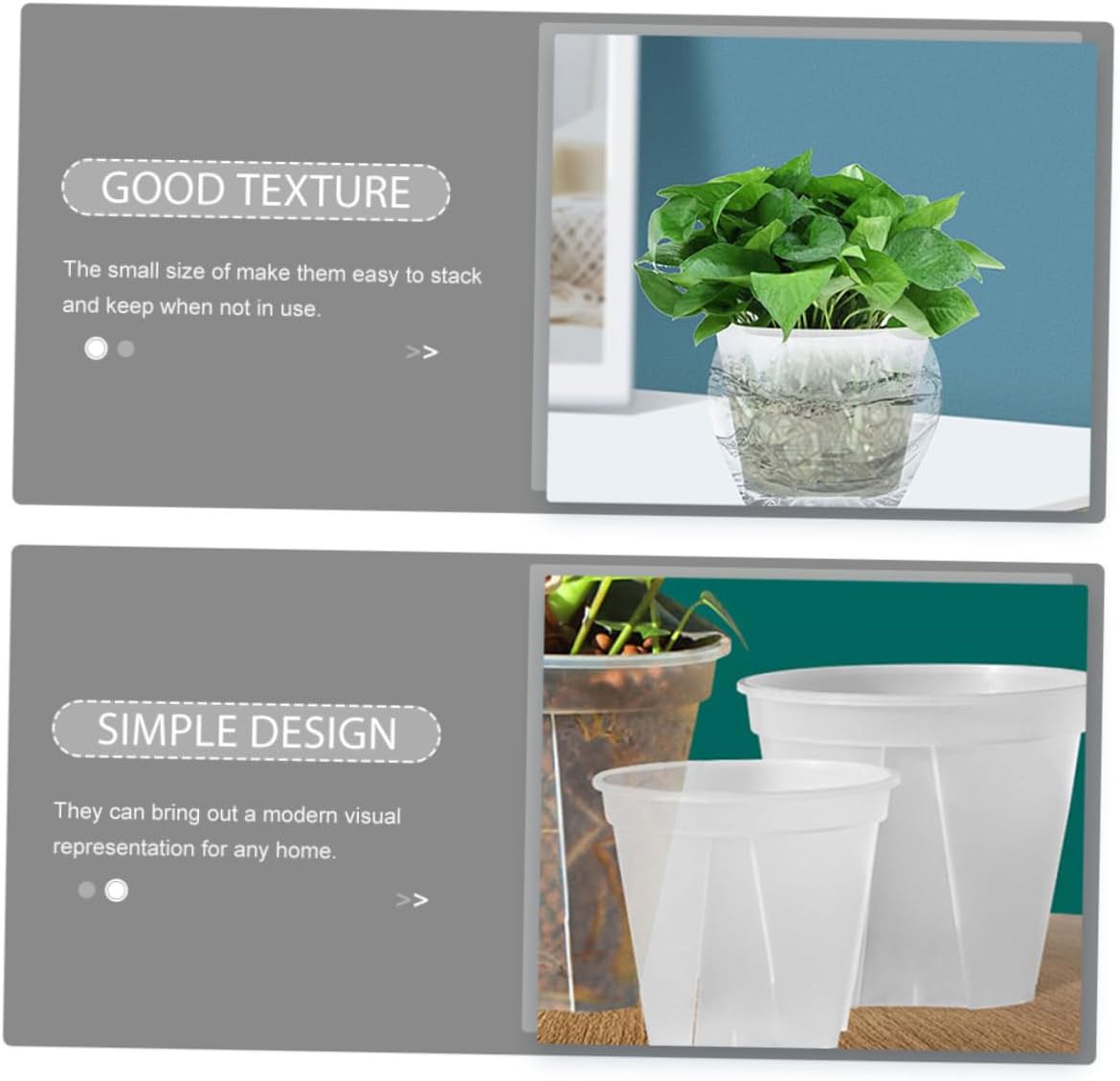 Kisangel 4PCS Plastic Nursery Pots for Gardening 1 Gallon Round Orchid Containers Drainage for Flowers and Plants for Home and Outdoor Gardening