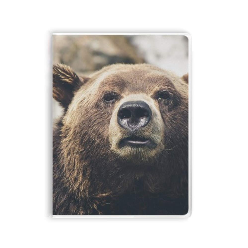 Diario de tapa blanda de oso salvaje con acabados artísticos de organismo terrestre
