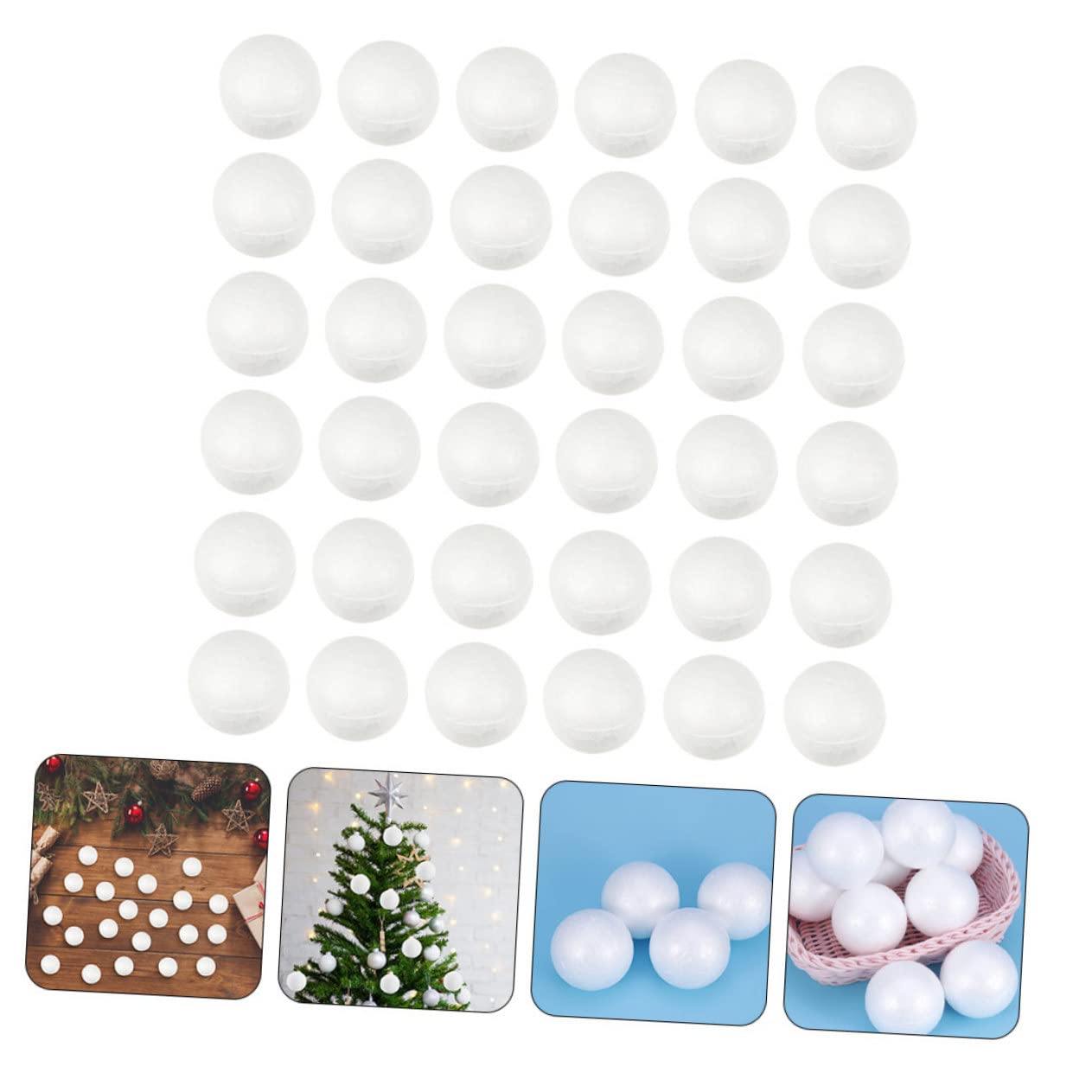 NUOBESTY 2000pezzi Palline Polistirolo per Fai Te Sfere Foam Bianche per Decorazioni Natalizie e Matrimoni per Progetti Creativi e Giocattoli Educativi