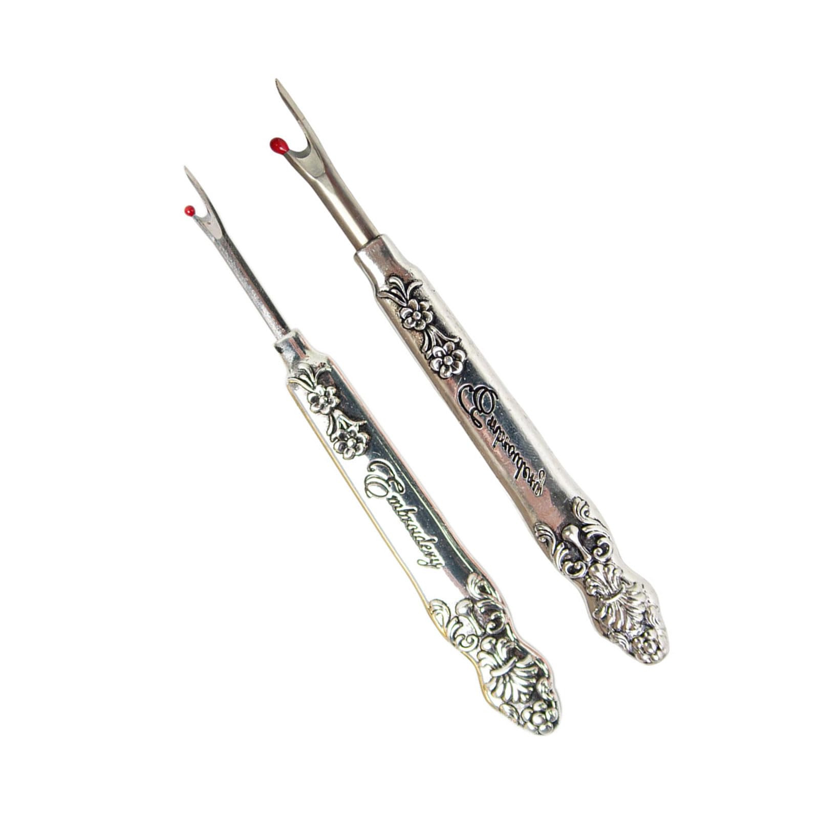 Buxuaaaa 2PCS Vintage Seam Unpicker Metal Seam Unpicker Stitching Thread Remover Tool for Sewing Needlework Project Fabric Cutter