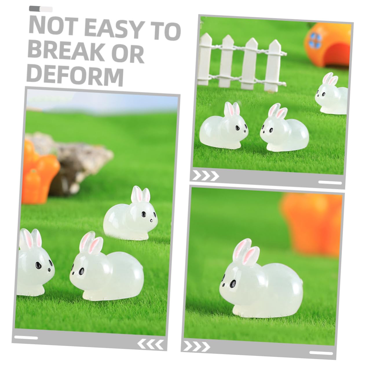 Yardwe 120 Pcs Micro Paysage Lapin Cour Accessoire Accessoires De Jardin Compact Animal Décor Lapin Statue Animal Ornement Cour Animal Statue Adorable Lapin Figure Lapin Décor