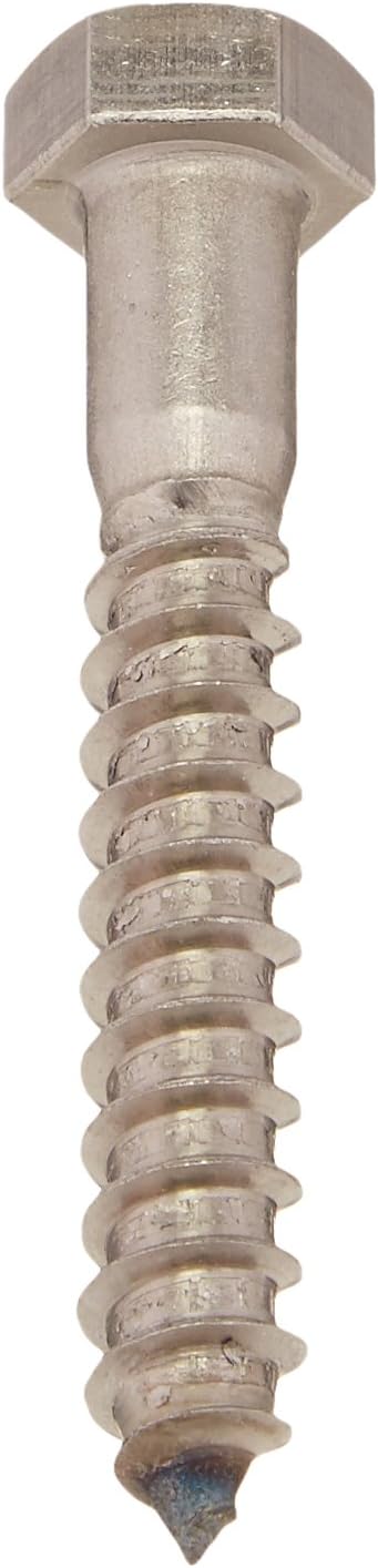 The Hillman Group 832068 3/8 x 2-1/2-Inch Stainless Steel Hex Lag Screw, 25-Pack