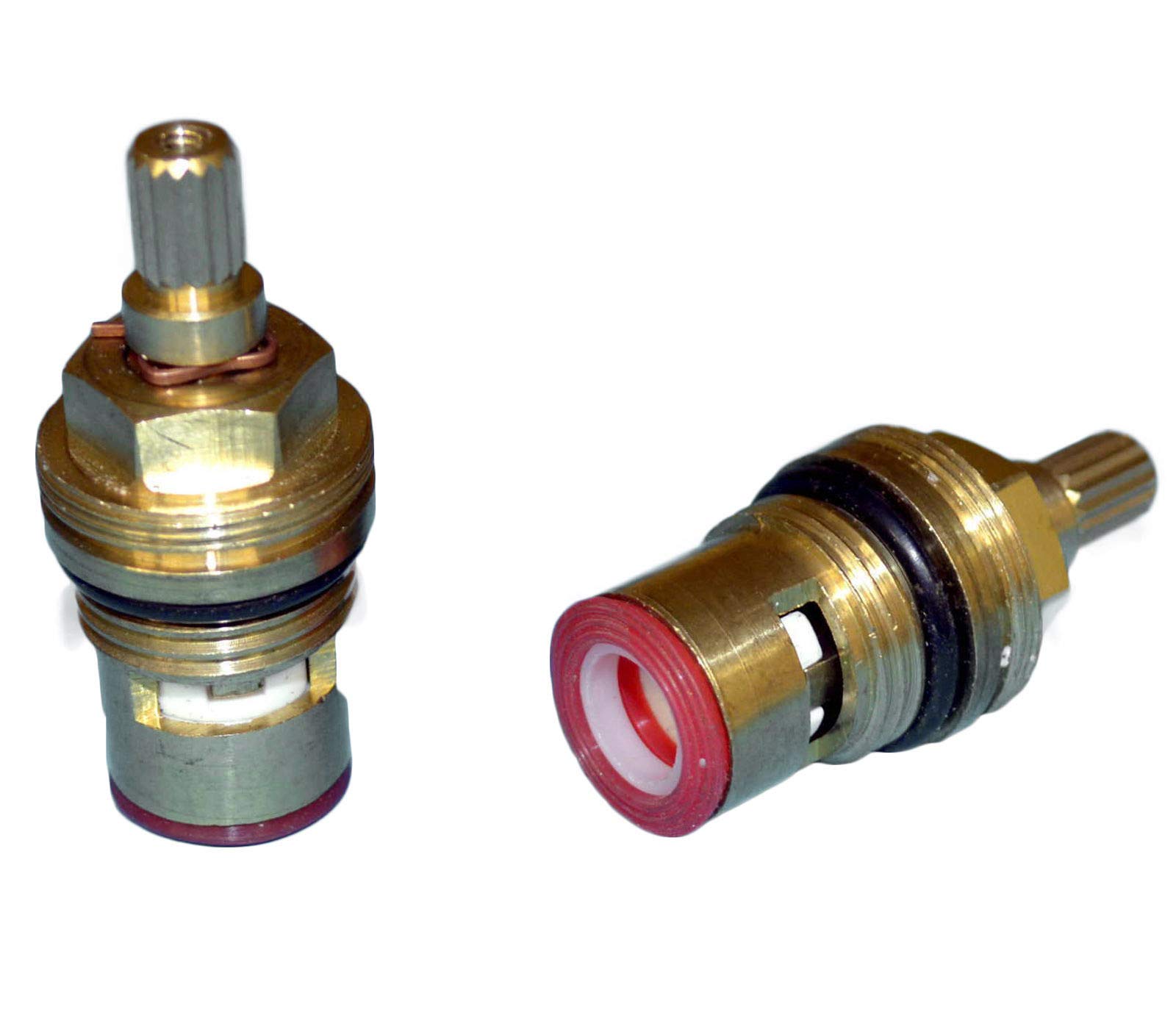 Buy 1/2" Ceramic Disc Valve V2 Tap Cartridge 15 Teeth Quarter Turn Hot