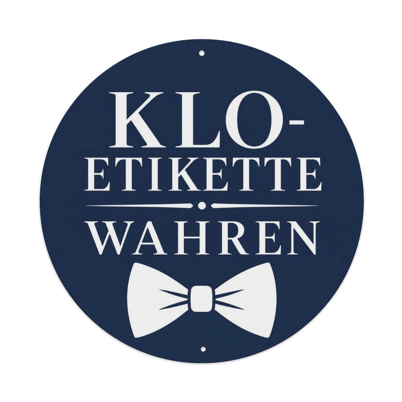 Olyhtr 8X8inch Classic Style Klo Etikette Loo Humor German Traditional Typography Metal Tin Sign