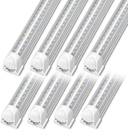 Kihung Lámpara LED de tienda de 3 pies, tubo de luz T8 en forma de V, 30 W, 4680 lm, 6000 K, lámpara LED enlazable para tienda, tubo de luz de 3