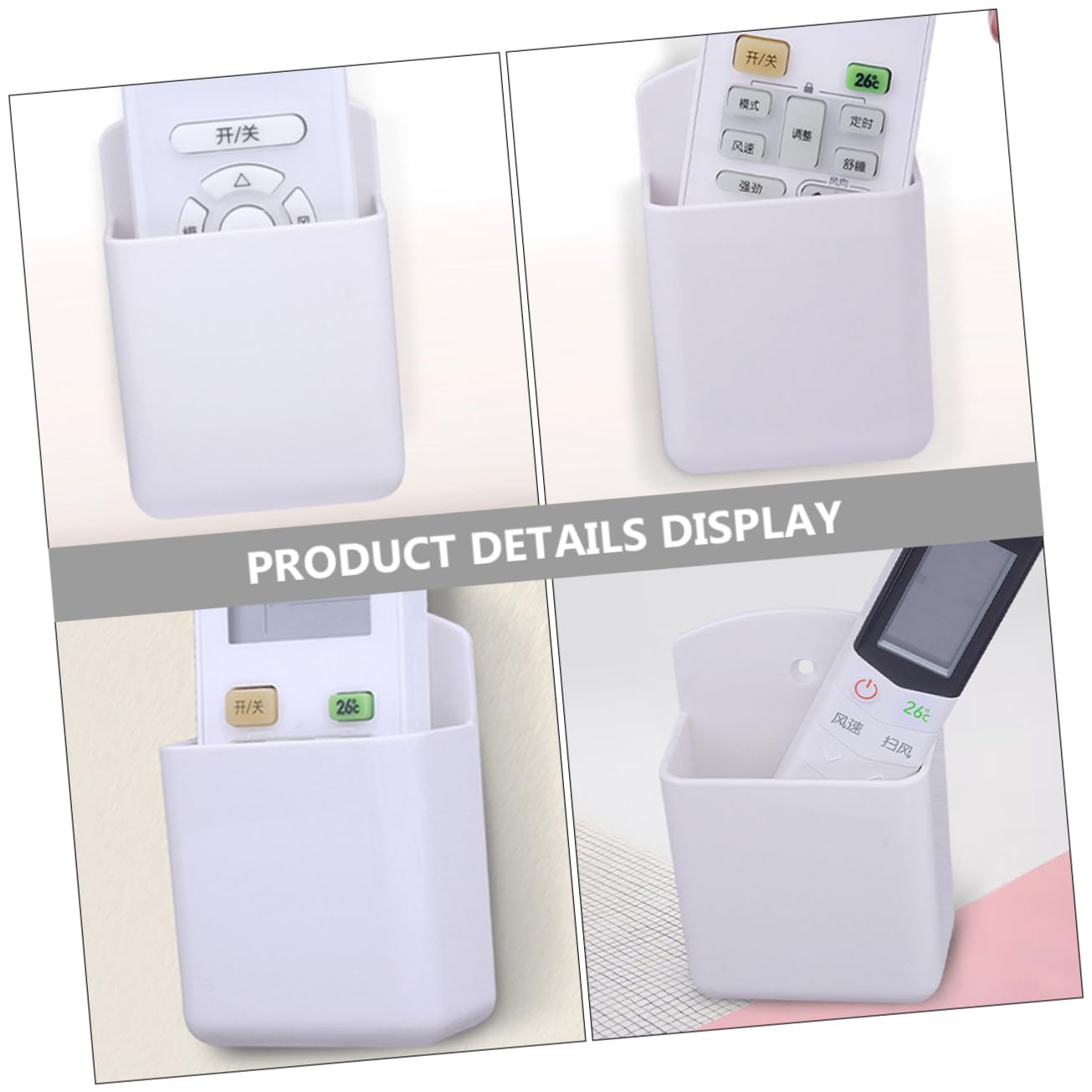 Cabilock 12 Piezas Colgador De Control Remoto Archivador De Pared Soporte para Teléfono para Colgar En La Pared Puerta Soporte De Pared para Mando a Distancia Papelera El Plastico
