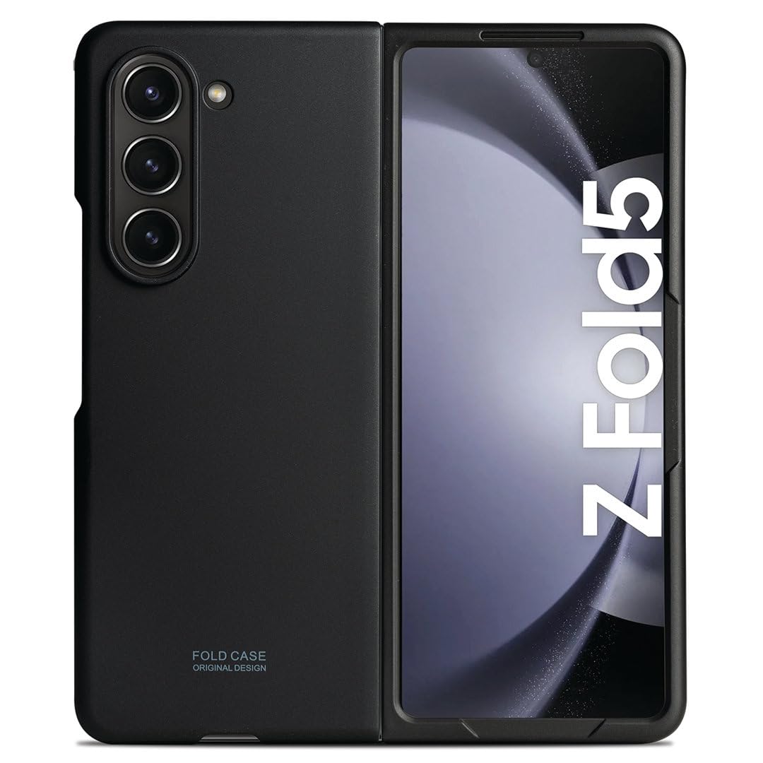 DailyObjects Black Air Skin Slim Case Cover for Galaxy Z Fold 5 | Polycarbonate TPU Slim Back Cover | Anti Shock, Scratch Resistant | Sturdy Design | Full Body Protection | Wireless Charging (B0CGY1S7L6) Amazon Price History, Amazon Price Tracker