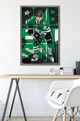 Miniatura 6 de Trends International NHL Dallas Stars - Póster de pared de Jason Robertson 23, 34 pulgadas de largo x 22.4 pulgadas, versión enmarcada en madera de