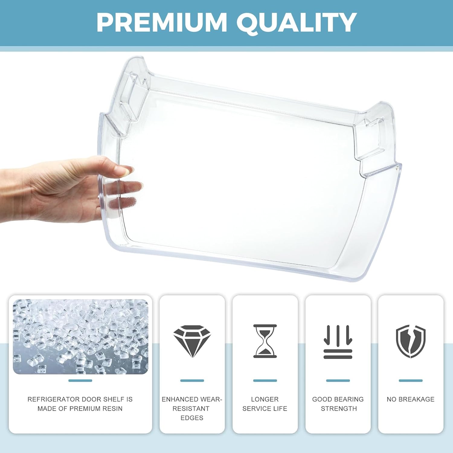 2 Pack MAN63948504 Refrigerator Door Bin for LG Fridge Door Shelf Replacement LFXC22526D LMXS28626S LFXS26973S LFCC22426S, Bin Basket Shelf Replace 4976934 AP7176180 PS16662677 EAP16662677