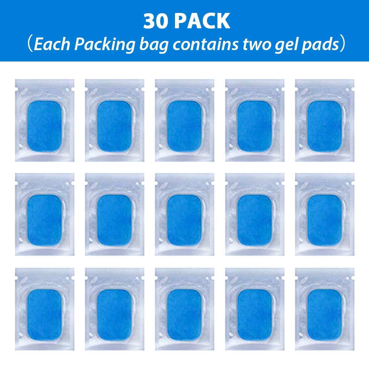 50 Cuscinetti In Gel Di Ricambio Per Adduttori EMS - Elettrodi Per Trainer Addominali, AB Stimulator