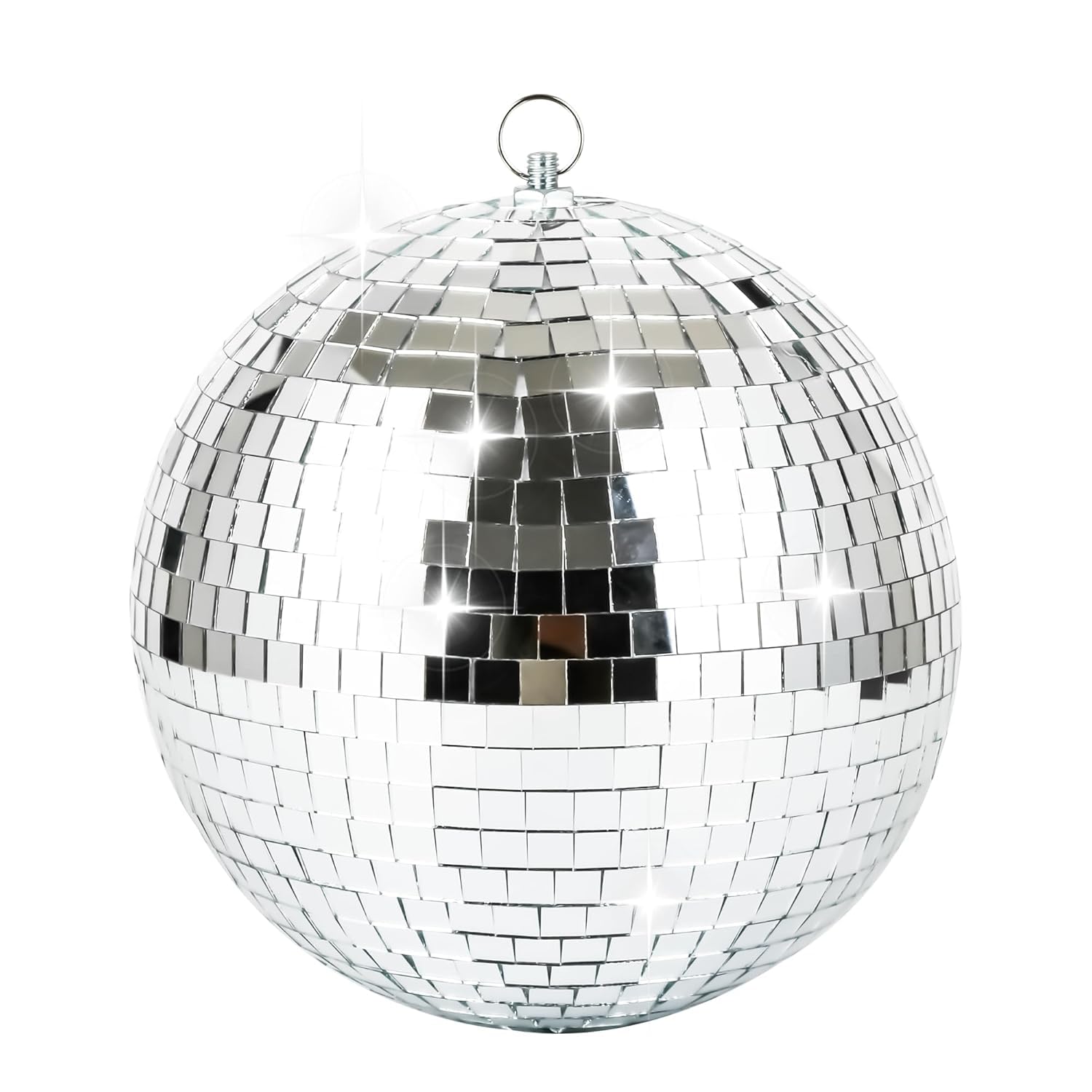 Wanna Party 6-Inch Disco Ball Silver Hanging Mirror Balls with String, Reflective Disco Ball Decor for Disco Party Decorations, Disco Christmas Decor, Home DIY, Weddings & Indoor/Outdoor Events-image-24