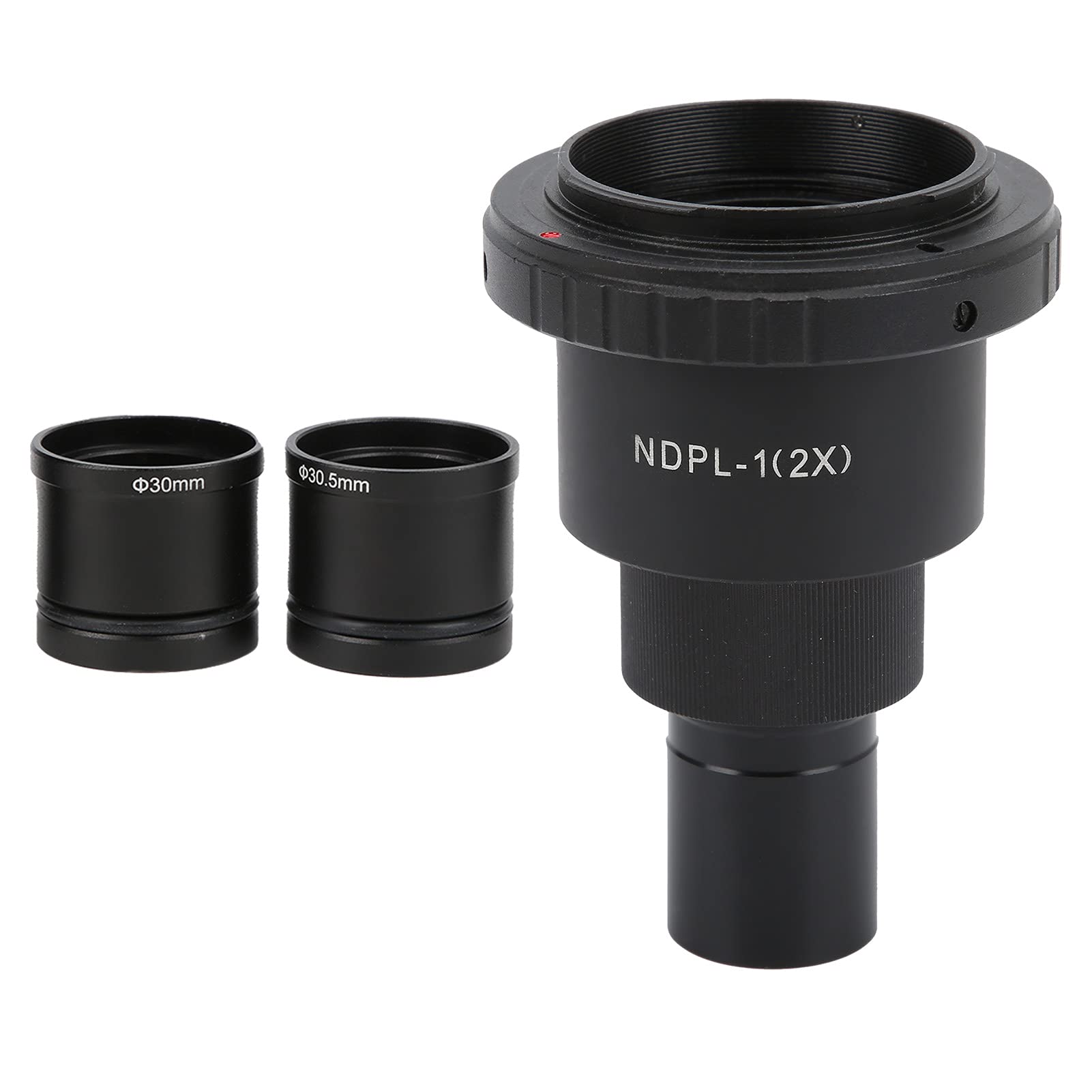 Aramox T2OM NDPL1 2X Obiektyw Mikroskopu Obiektyw Mikroskopu ze Stopu Aluminium z Gwintem M42x0,75mm do Biologicznego Stereoskopowego Mocowanie Okularu OM SLR