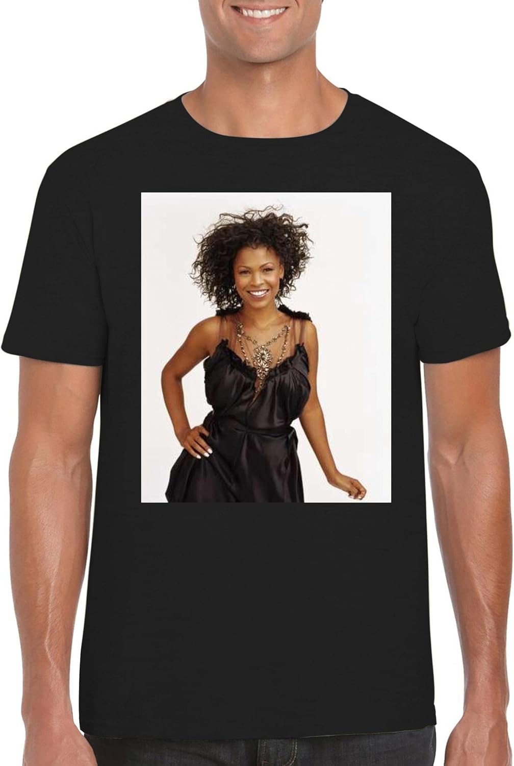 FC Carino Nia Long - Camiseta de cuello redondo para hombre FCA #FCAG432068