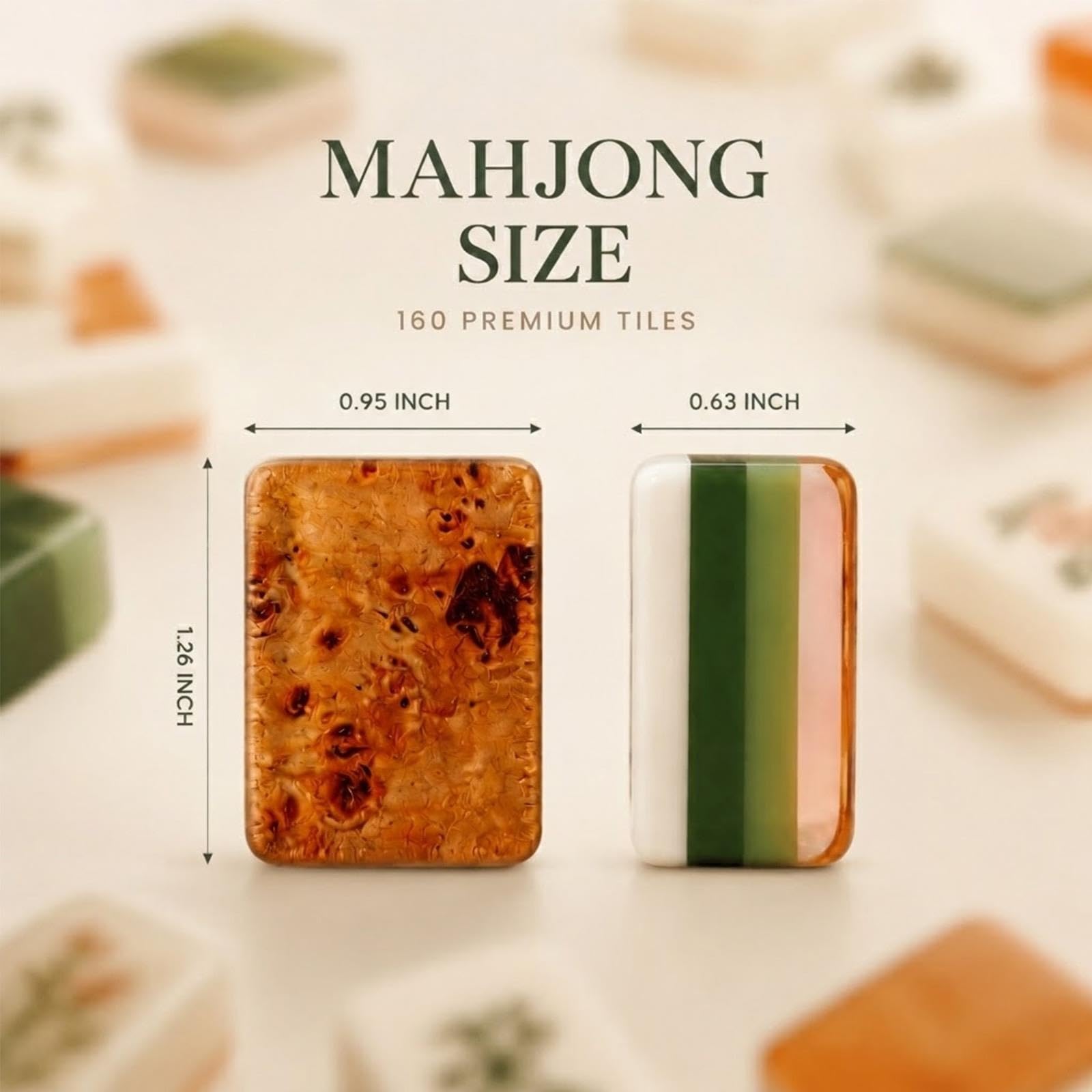Set di Mahjong a 4 strati, composto da 160 tessere acriliche e tessere