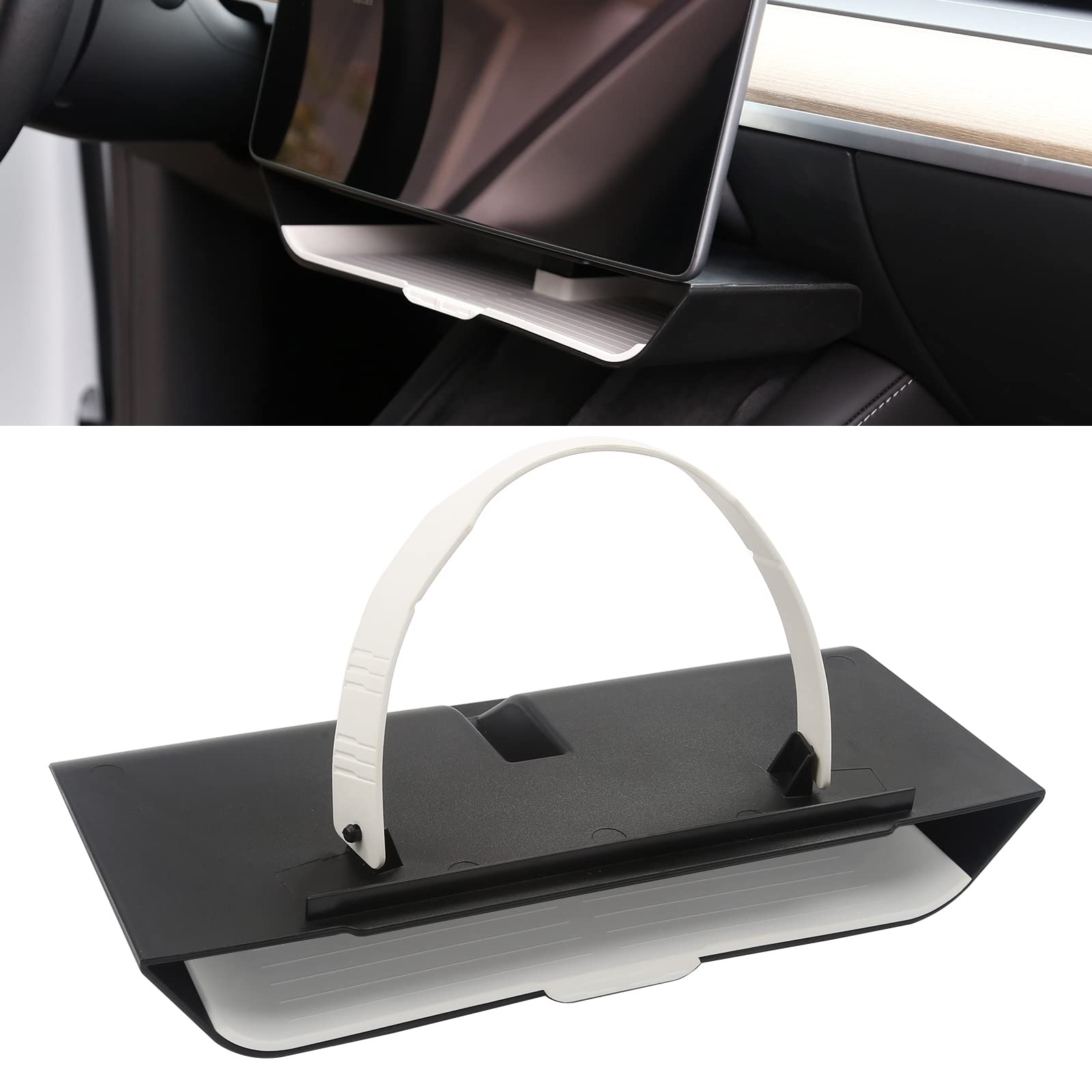 Under Screen Storage Box for Tesla Model Y Model 3 2023 2022 2021 Under Screen Organizer Tray Center Console Storage Box