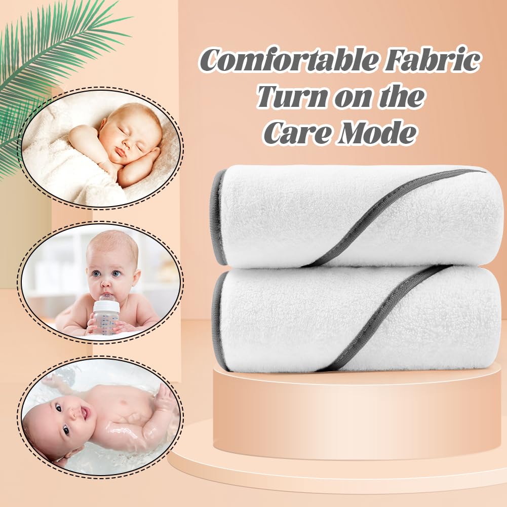 HAGOT Hooded Baby Towel, Soft Bath for Babies Towels Absorbent Soft Newborn Towels with Hood, Wash Essentials for Newborns & Toddlers - Image 4