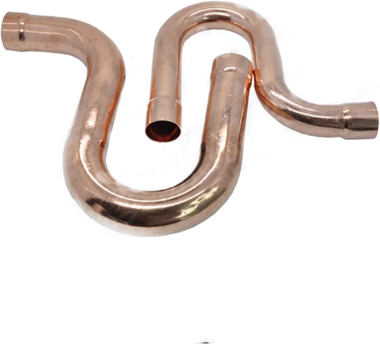 Garden Hose Connector Accessories 1/2" 3/4" 16 19 25 28.6 32 35 38 42 54mm Inner Diameter 99.9% Copper End Feed Solder P-Trap Piping System Air Conditioning Joint (Color : ID 32mm Wall 1.2mm)
