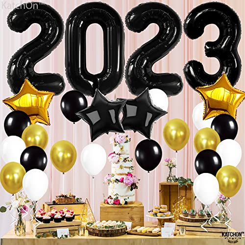 Katchon, Gold And Black 2023 Balloons Set - 40 Inch, Pack 29 | Graduation Balloons, Graduation Party Decorations 2023 | Senior Balloons | Black And Gold Graduation Decorations 2023, Prom Decorations #TOP7