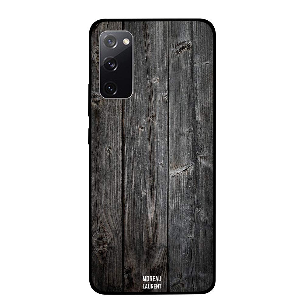 MOREAU LAURENT Protective Printed Case Cover For Samsung Galaxy S20 FE Black Vintage Wooden Pattern
