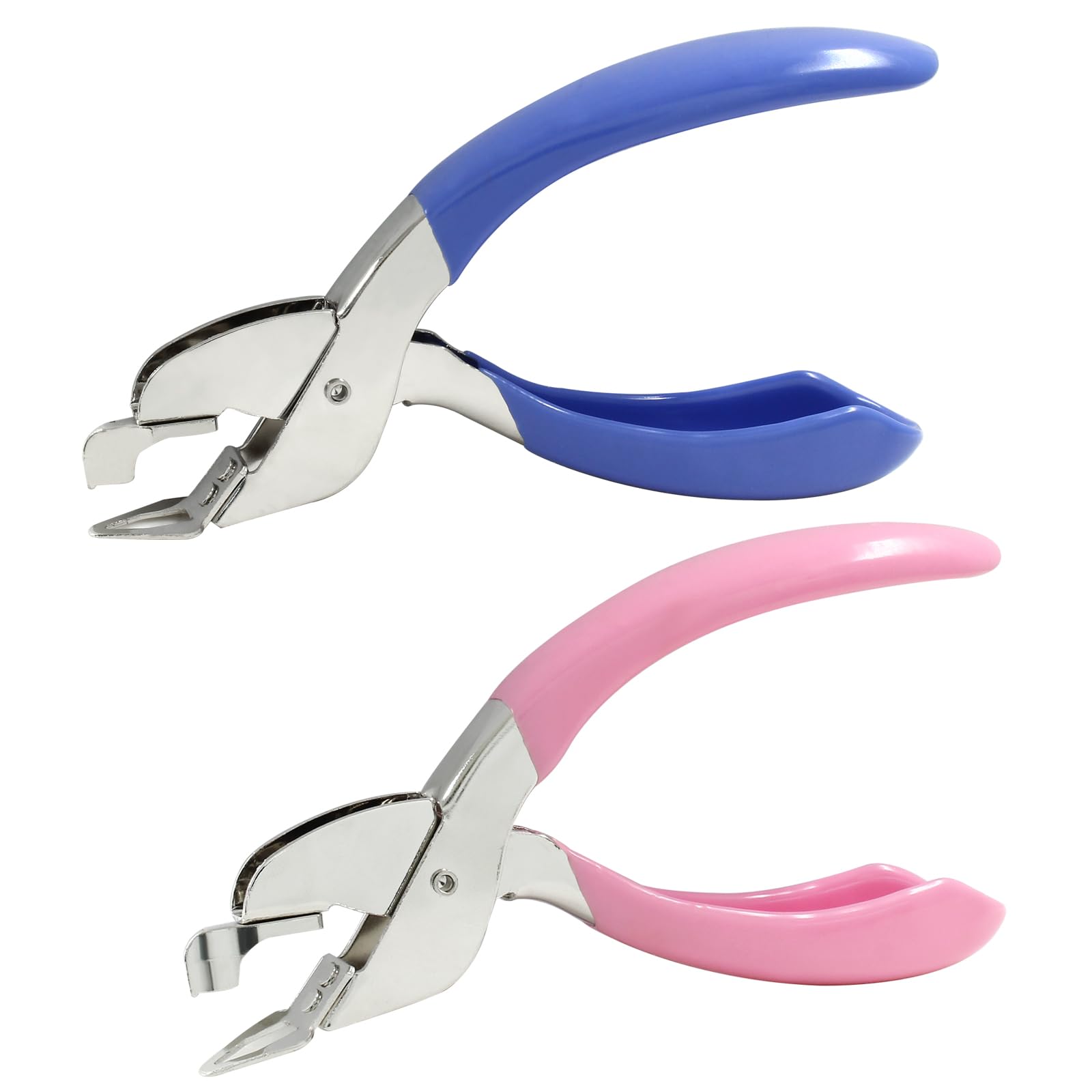 Waziaqoc 2 PCS Staple Removers, Office Staple Remover Tool for Office Heavy Hand Staple Pin Pull(Pink, Blue)