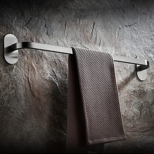 Porte-serviettes à tige unique en acier inoxydable adhésif pour WC et douche - 5