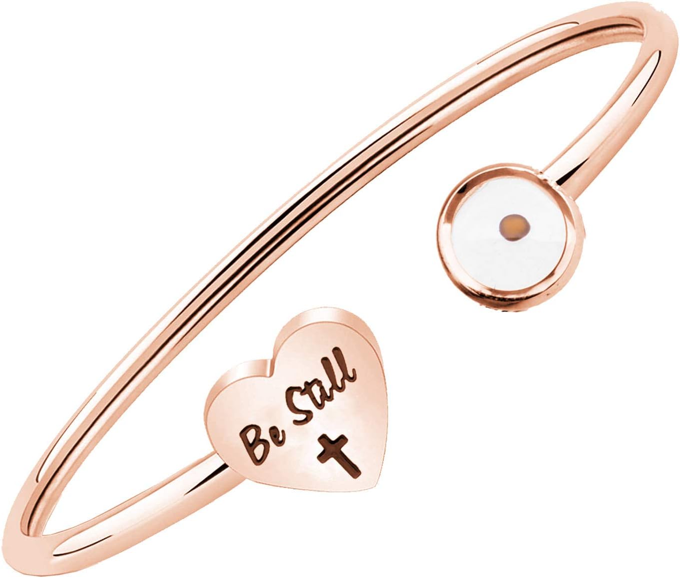 Rose Gold Inspirational Faith Bracelet Jewelry Mustard Seed Flexible Bracelets