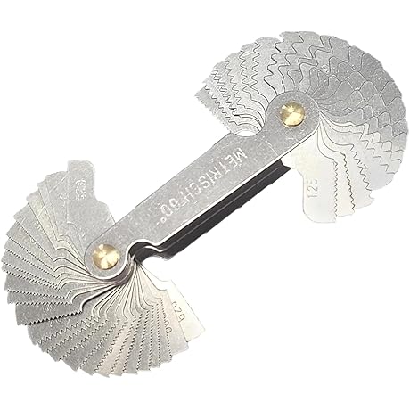 2-in-1 Screw Pitch Gauge, Dual-Metric/Imperial Thread Gauge for Thread Measurement