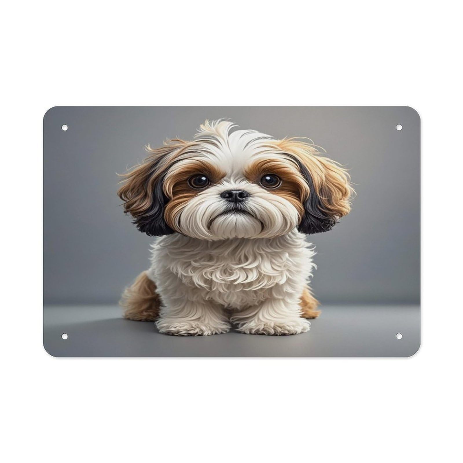Fekiloot Style Shih Tzu Dog Metal Signs Wall Art Tin Sign