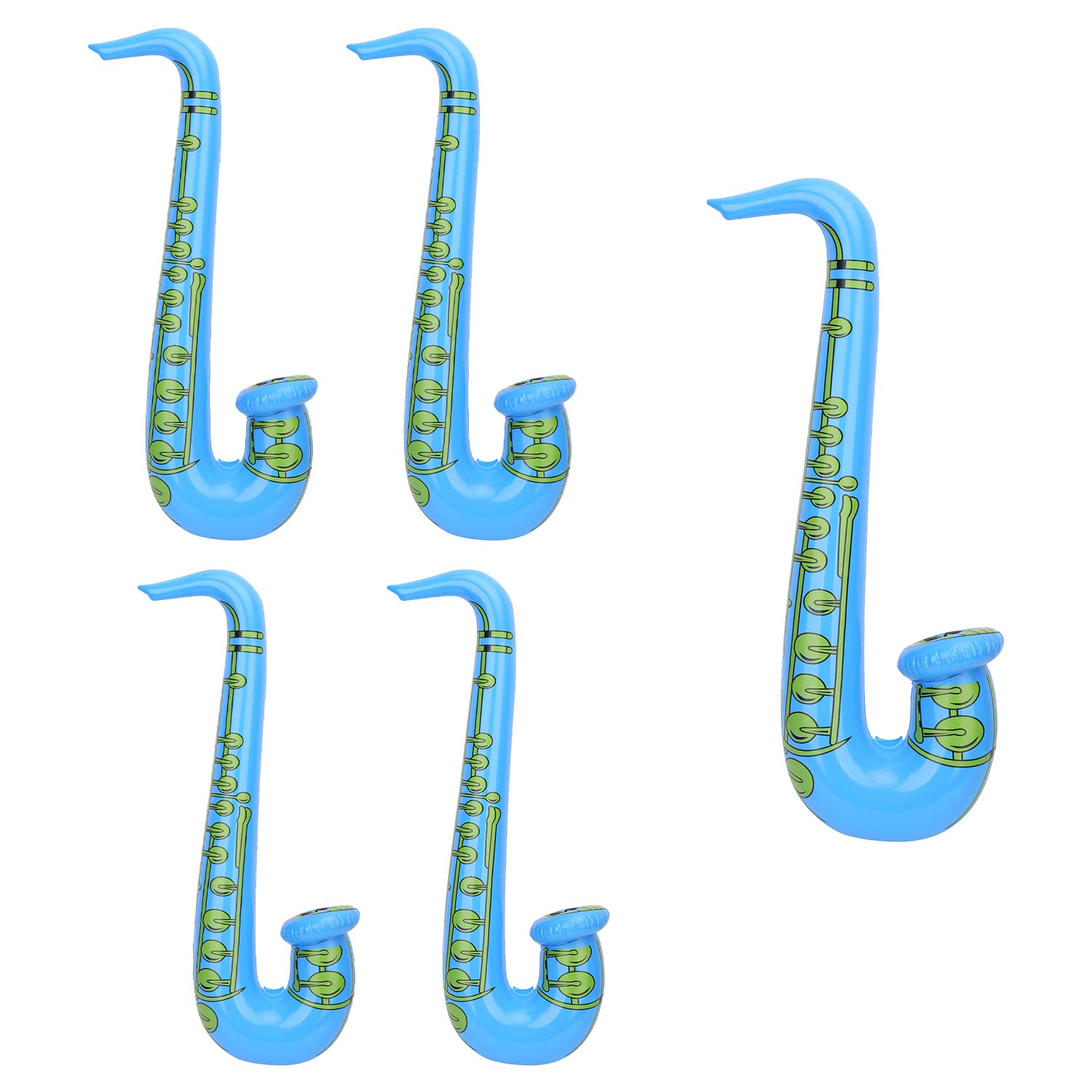 Trimming Shop Inflatable Saxophone Balloon 5pcs, Blue