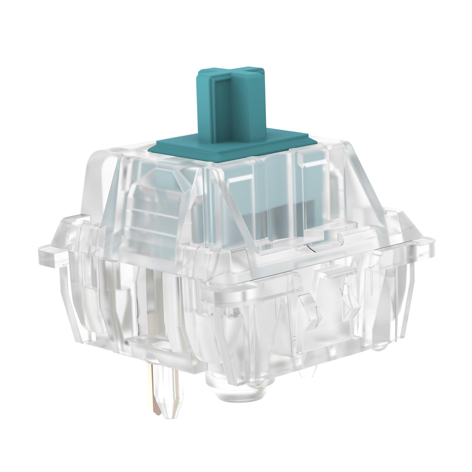DUROCK Commutateurs de clavier tactiles T1, 5 broches T1 transparents pour claviers mécaniques, commutateurs à touches mécaniques de 67 g avec interrupteur tactile unique (transparent T1, 90 pièces)