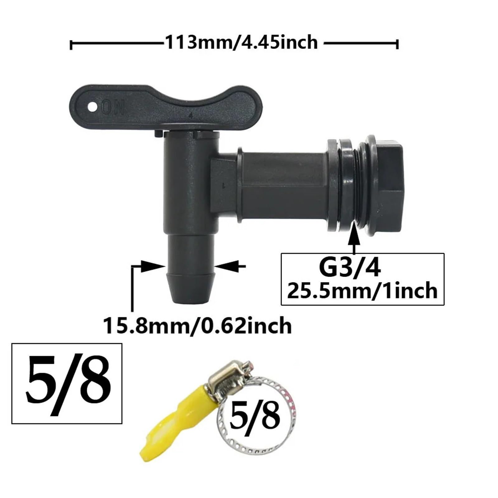 3/10.2 cm IBC adapter do kranu zbiornika gruby gwint S60 do 5/20.3 cm złącze węża zawory armatura do zbiorników na wodę do ogrodu wymiana kranu (A)