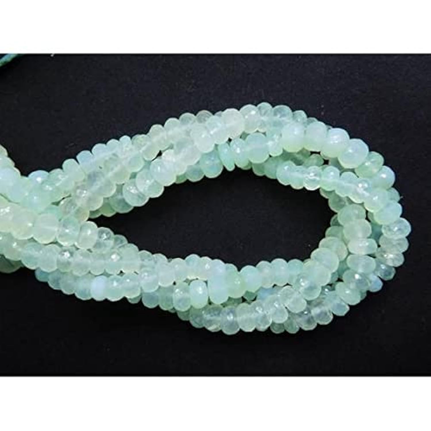 Aqua chalcedony perles facettées 6-8 mm pour remplacer les fausses pierres de vos bijoux