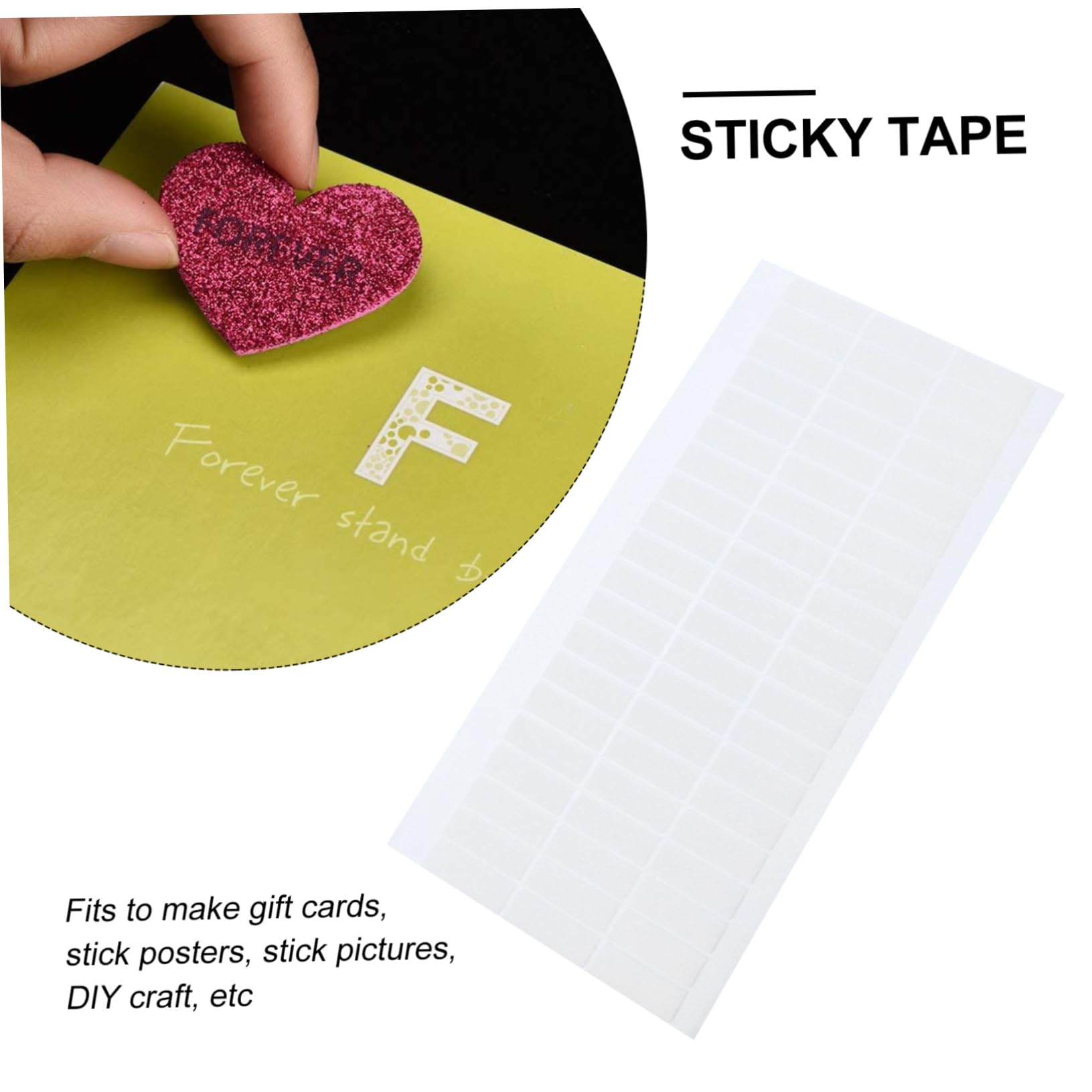 HOMSFOU 3 Set Nastro Adesivo Biadesivo Eva Strisce Autoadesive Per Diy E Decorazioni Ottima Viscosità Per Appendiere Palloncini E Poster 5 Fogli*3