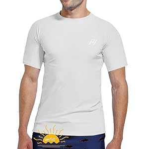 MEETWEE Maglietta da Uomo Rash Guard Rash Vest da Uomo a Maniche Lunghe, Protezione UV UPF 50 + , ad Asciugatura Rapida, per Nuoto, Surf, Sport Acquatici