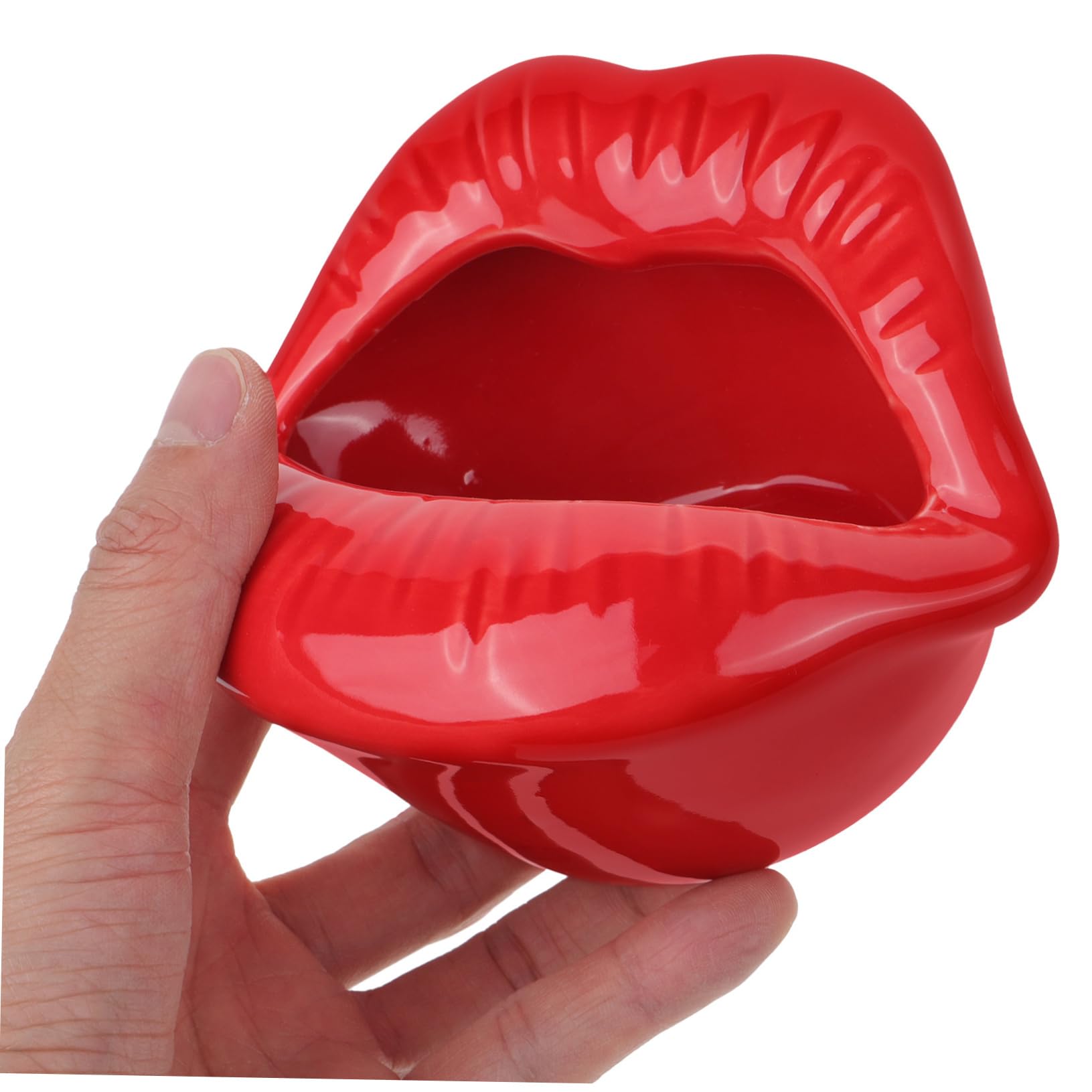 BESPORTBLE Lot De 2 Organiseurs De Maquillage Rotatifs Esthétiques Pour Rouge À Lèvres Plateau De Rangement Organiseurs De Cosmétiques Tubes À Bijoux Céramique Rouge