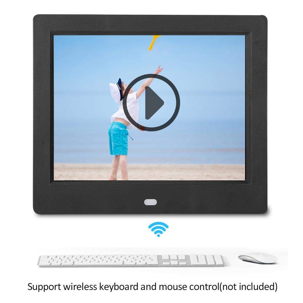 8 pollici WiFi multi-funzione digitale cornice supporto 32G scheda di memoria disco U, calendario, sveglia elettronica foto/musica/lettore video regalo per Birtay, matrimonio