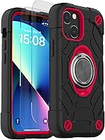 Vista 57 de KCJ Funda para iPhone SE 2022/2020, iPhone 8/7/6/6S, con [2×Protectores de Pantalla][Soporte de Anillo] Silicona Suave+PC Duro Protección Completa