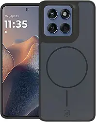 Gshield Capa Case Wave Anti-impacto com Cordão de Pulso Incluso, Lateral Antiderrapante, Compatível com Magsafe (Preto Fumê, Motorola Moto Edge 60/60 Fusion)