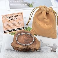 Vista 468 de MASSIVE BEADS Pulsera elástica de yoga hecha a mano con piedra natural, cristal curativo, energía, regalos para adultos unisex de 0.157 in, 0.236