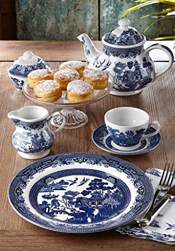 Churchill Blue Willow Mugs 12 Oz, Set of Six, Made in England - Thumbnail 2