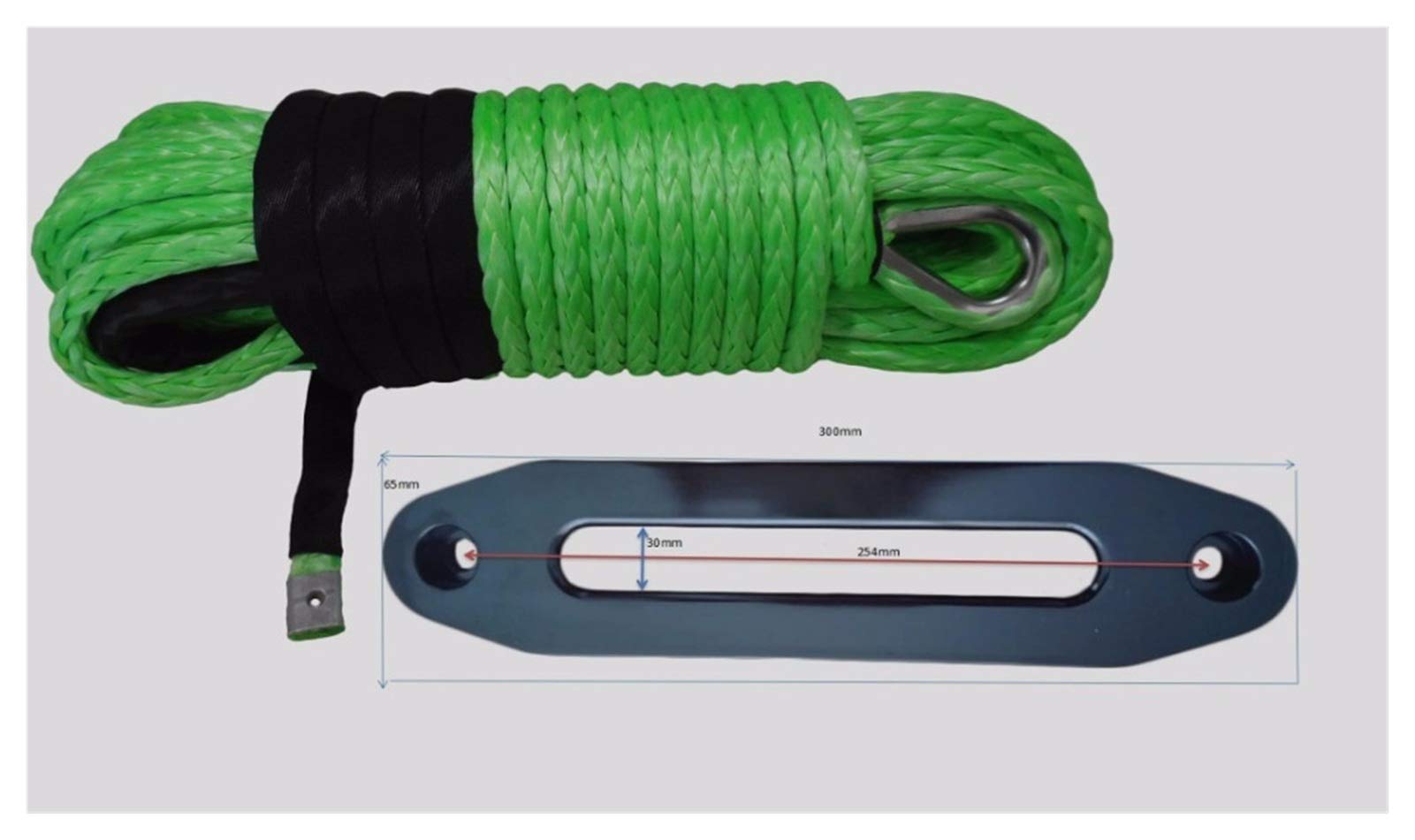 Winch Rope, 12mm*30m Red Synthetic Winch Cable Rope add 12000lbs Hawse Fairlead,Boat,Off Road