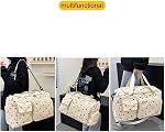 Corduroy Strawberry Sports Duffel Bag,Gym Bag with Shoe Compartment & Wet Pocket,Cute Travel Bag Weekend Bag Dance Bag for Girls (Pink)