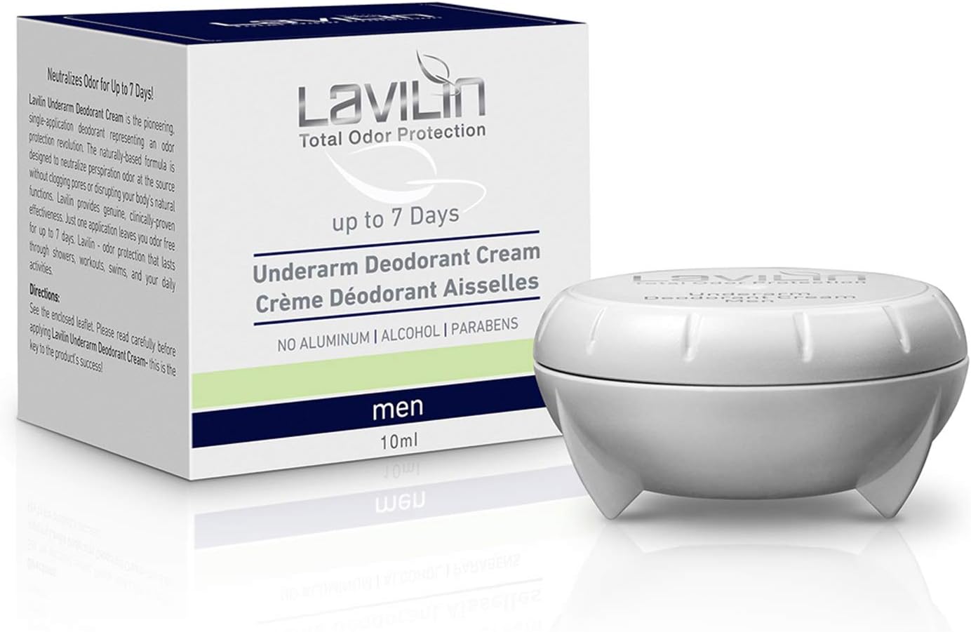 LAVILIN Underarm Deodorant Cream For Men - Up to 7-Days Protection – The Ultimate and Different Way to Prevent Unpleasant Odors – Alcohol, Paraben and Aluminum Free - Cruelty-Free - Kind to your Skin