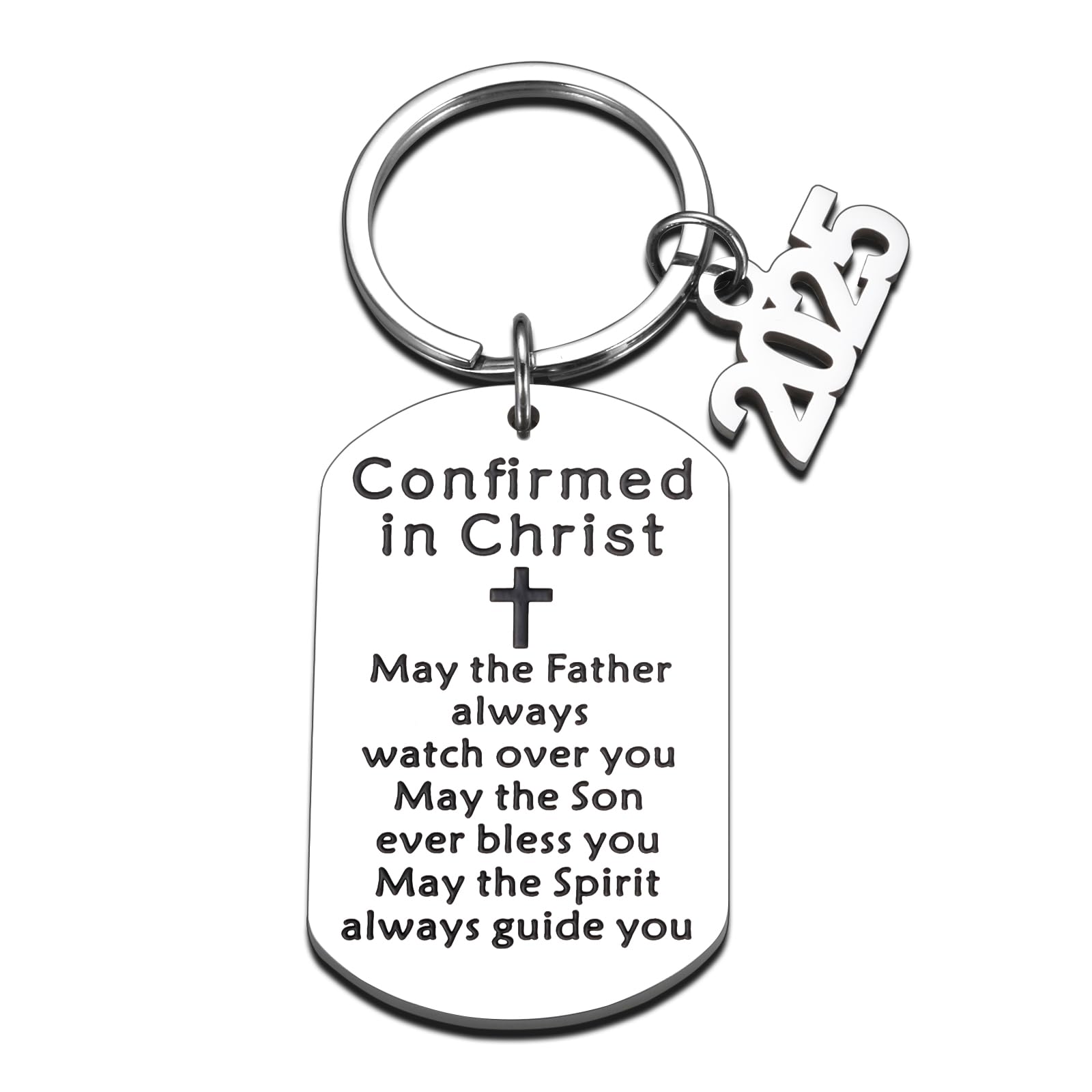 XPENMULBOJA Confirmation Gifts for Teen Girls Boys 2025 Christian Keychain for Kids Godson Goddaughter Catholic Confirmation Religious Bulk Gifts