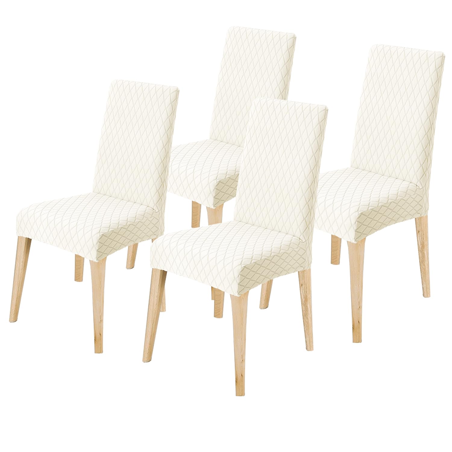 LANSHENG Dining Chair Covers Set of 4, Beige